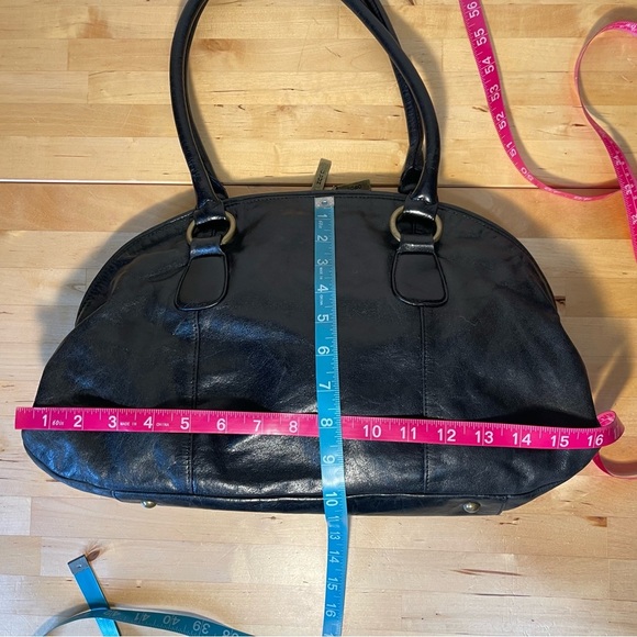 HOBO International vintage black leather top rounded satchel - Picture 12 of 14